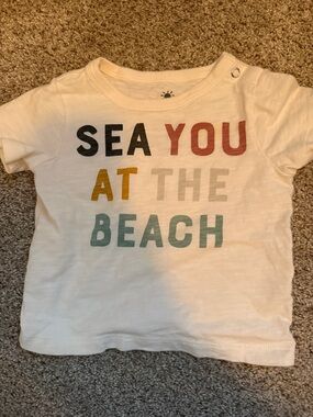 White 'Sea You at the Beach' Graphic Tee for Kids